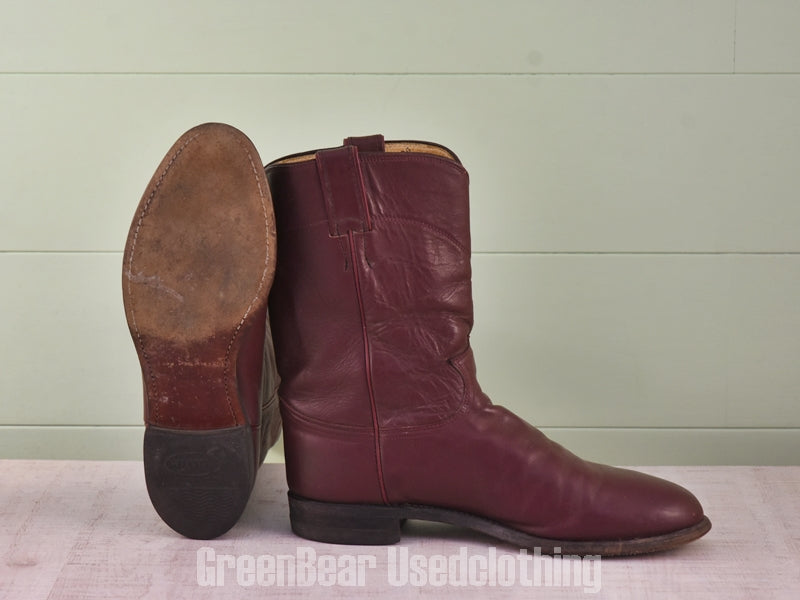 D148 USA製 Justin ビンテージ ペコスブーツ 茶 メンズ 10D 28cm