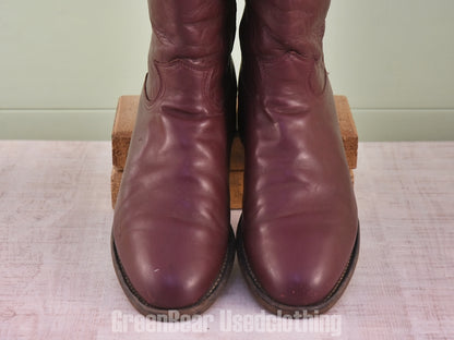 D148 USA製 Justin ビンテージ ペコスブーツ 茶 メンズ 10D 28cm