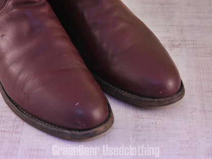 D148 USA製 Justin ビンテージ ペコスブーツ 茶 メンズ 10D 28cm