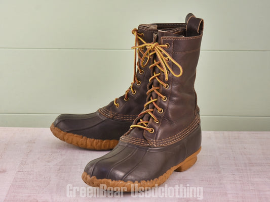 D155 USA製 L.L.Bean ビンテージ ビーンブーツ 茶 メンズ 9M 27cm