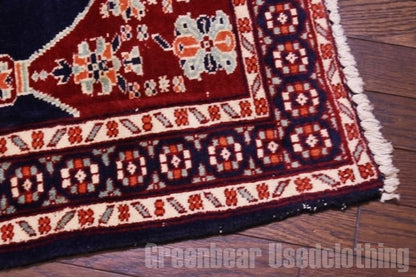 RAGR197 トライバルラグマット ウール絨毯 ヴィンテージ 63cm×87cm
