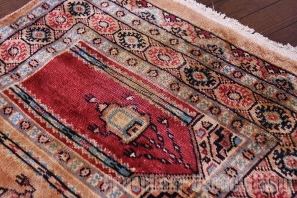 RAGR198 トライバルラグマット ウール絨毯 ヴィンテージ 62cm×90cm