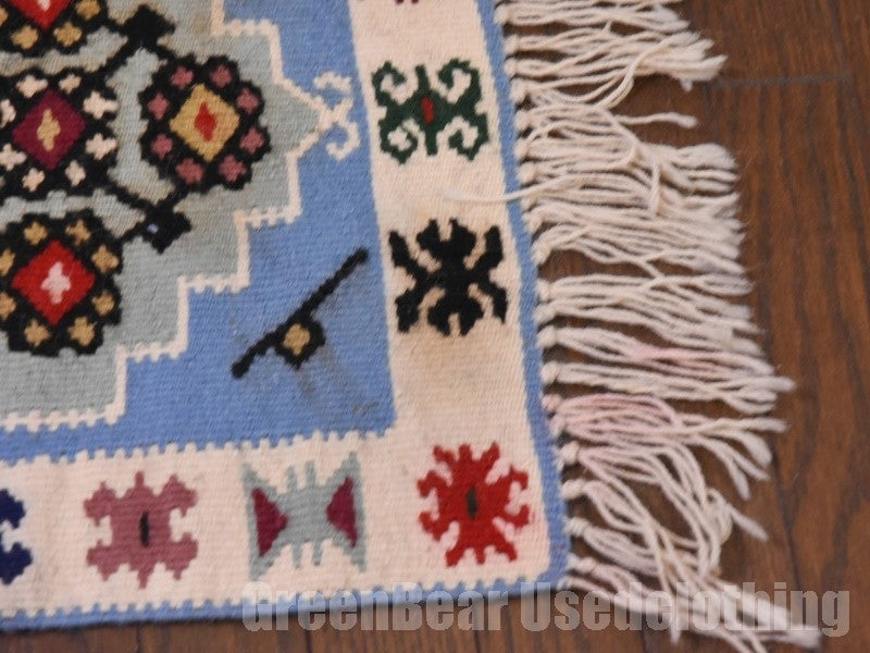 RAGY306 トライバルラグマット ウール絨毯 アンティーク ヴィンテージ