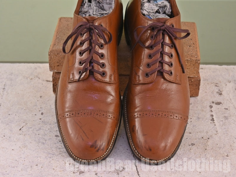 メンズ STACY ADAMS ビジネスシューズ ストレートチップ 茶 7.5D 25.5cm C044