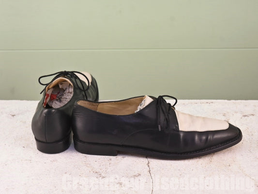 Kenneth Cole レディースシューズ 白×黒 10M 27cm A335