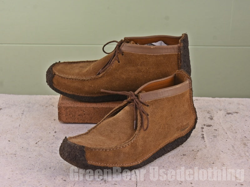 ビンテージ Clarks レディースブーツ スウェード 茶 5D 23cm C048