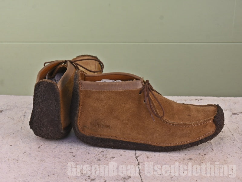 ビンテージ Clarks レディースブーツ スウェード 茶 5D 23cm C048