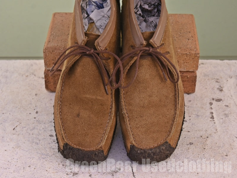 ビンテージ Clarks レディースブーツ スウェード 茶 5D 23cm C048
