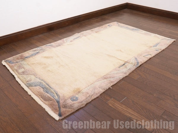 RAGH206 ビンテージトライバルラグ ウール絨毯 133cm×74cm