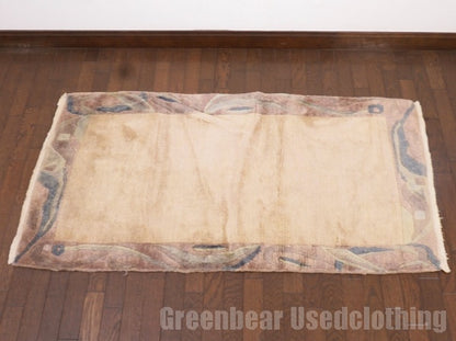 RAGH206 ビンテージトライバルラグ ウール絨毯 133cm×74cm