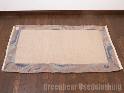 RAGH206 ビンテージトライバルラグ ウール絨毯 133cm×74cm