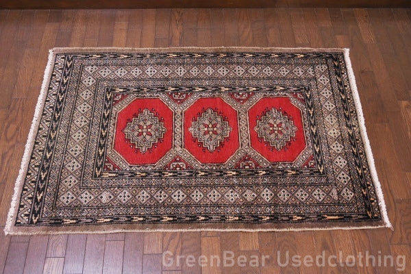 RAGU133 ライバルラグ ウール絨毯 アンティーク ヴィンテージ カーペット 121cm×76.5cm