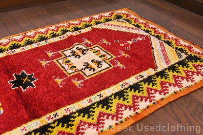RAGU134 ライバルラグ ウール絨毯 アンティーク ヴィンテージ カーペット 150cm×66..5cm
