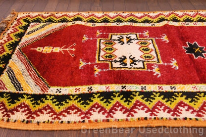 RAGU134 ライバルラグ ウール絨毯 アンティーク ヴィンテージ カーペット 150cm×66..5cm