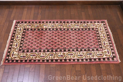 RAGU141 ライバルラグ ウール絨毯 アンティーク ヴィンテージ カーペット 142cm×69cm