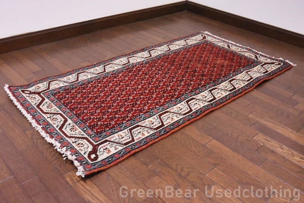 RAGU142 ライバルラグ ウール絨毯 アンティーク ヴィンテージ カーペット 138.5cm×70.5cm