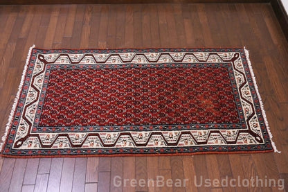 RAGU142 ライバルラグ ウール絨毯 アンティーク ヴィンテージ カーペット 138.5cm×70.5cm