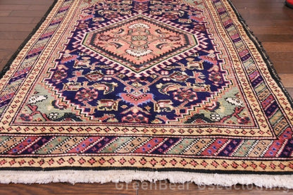 RAGU144 トライバルラグ ウール絨毯 アンティーク ヴィンテージ カーペット 107cm×75.5cm