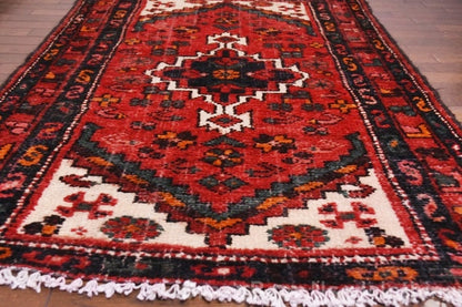 RAGU146 ライバルラグ ウール絨毯 アンティーク ヴィンテージ カーペット 130cm×94cm