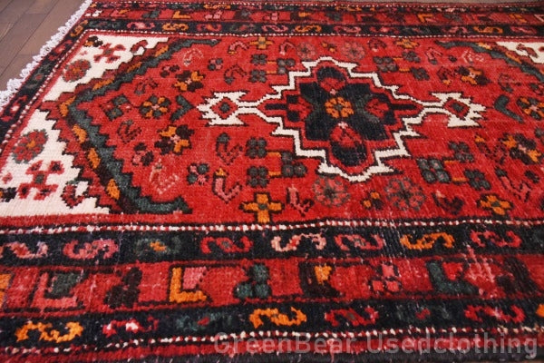 RAGU146 ライバルラグ ウール絨毯 アンティーク ヴィンテージ カーペット 130cm×94cm