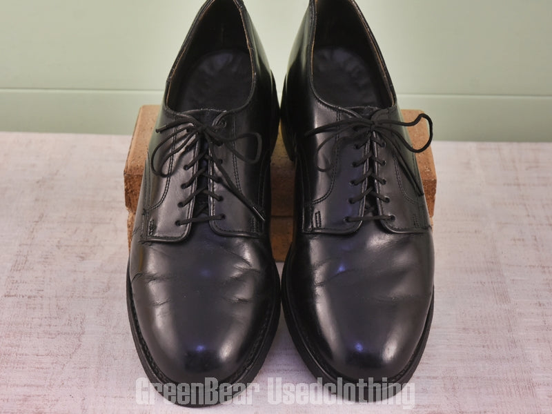 D182 USA製 ビンテージ ビジネスシューズ プレーントゥ 黒 メンズ 8E 26cm