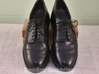 D182 USA製 ビンテージ ビジネスシューズ プレーントゥ 黒 メンズ 8E 26cm