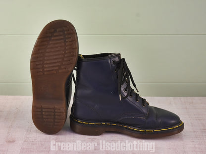 D192 イギリス製 Dr.Martens ビンテージ 8ホールブーツ 紺 レディース 5.5 23.5cm