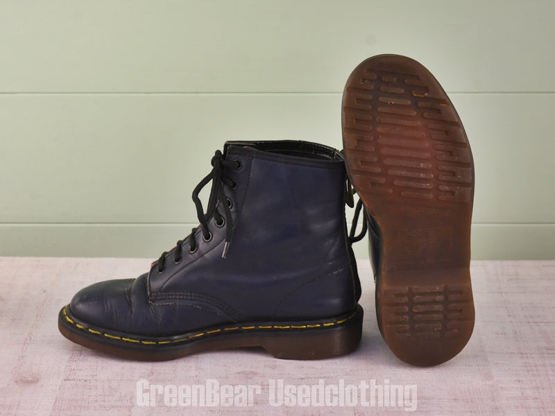 D192 イギリス製 Dr.Martens ビンテージ 8ホールブーツ 紺 レディース 5.5 23.5cm