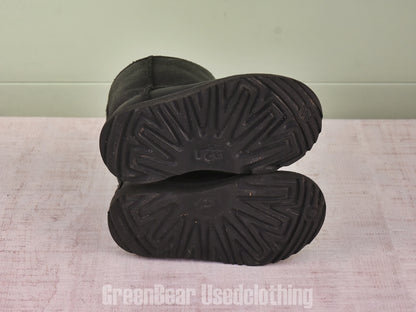 D196 キッズ UGG ムートンブーツ 黒 17cm