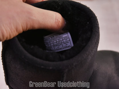 D196 キッズ UGG ムートンブーツ 黒 17cm