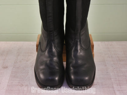D197 ビンテージ EU軍ブーツ フェルト×レザー 黒 メンズ 43 26.5cm