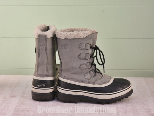 D207 レディース SOREL スノーブーツ グレー 24.5cm