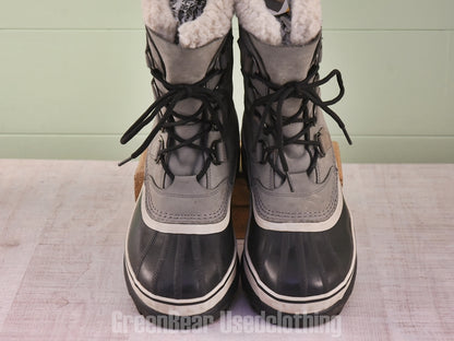 D207 レディース SOREL スノーブーツ グレー 24.5cm