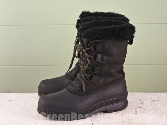カナダ製 SOREL ビンテージ スノーブーツ 黒 レディース W7 24cm A392