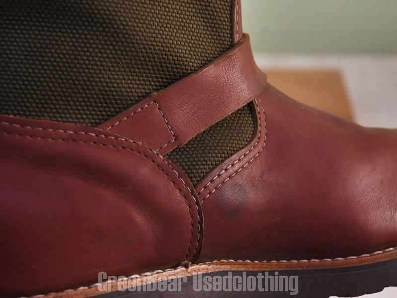 D211 USA製 Chippewa ビンテージ エンジニアブーツ ワイズ細め カーキ×茶 メンズ 9D 27cm