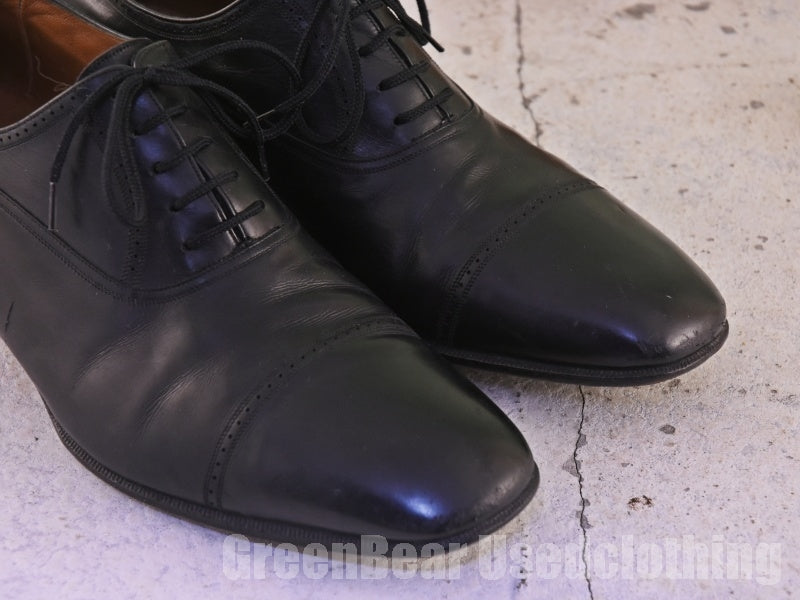 ビンテージ BALLY ビジネスシューズ ストレートチップ メンズ 黒 9.5D 27.5cm C105