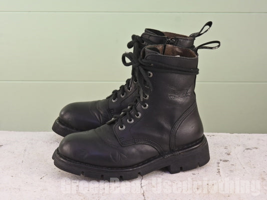 スペイン製 NEW ROCK レディースブーツ 黒 36 23cm A403