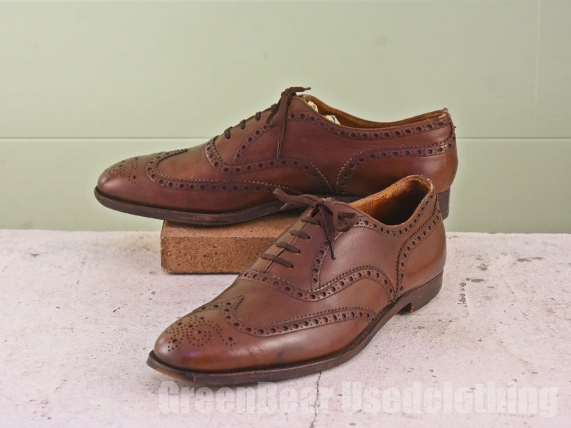 ビンテージ Church's ビジネスシューズ ウイングチップ 茶 メンズ 27～27.5cmくらい C110