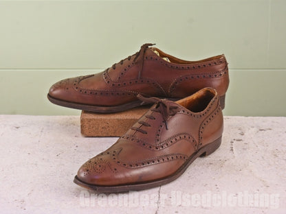 ビンテージ Church's ビジネスシューズ ウイングチップ 茶 メンズ 27～27.5cmくらい C110