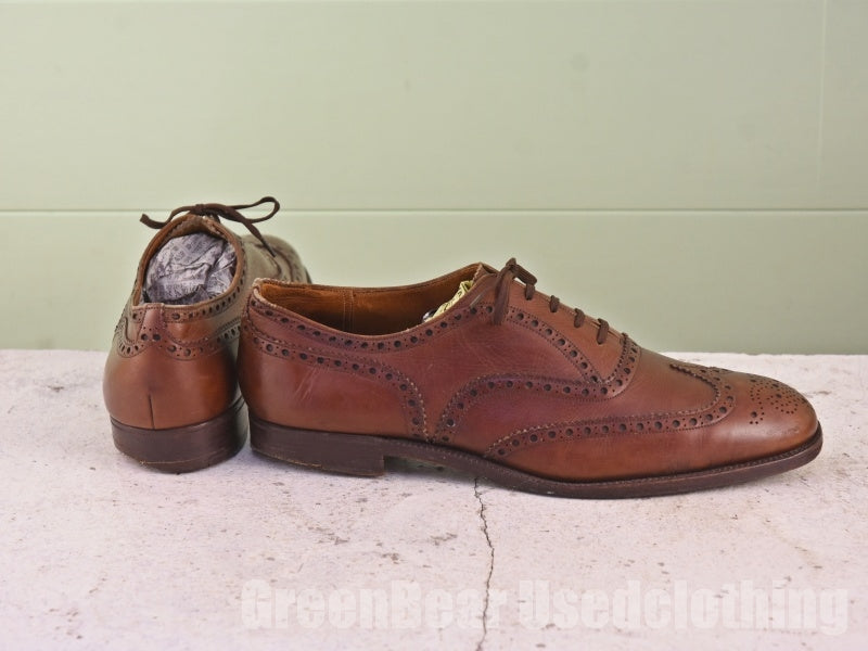 ビンテージ Church's ビジネスシューズ ウイングチップ 茶 メンズ 27～27.5cmくらい C110