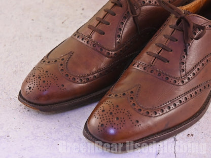 ビンテージ Church's ビジネスシューズ ウイングチップ 茶 メンズ 27～27.5cmくらい C110