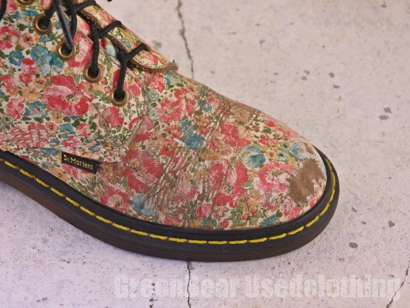 イギリス製 Dr.Martens ビンテージ 8ホールブーツ 花柄 レディース 23～23.5cmくらい C116
