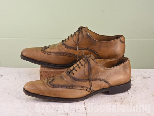 メンズ Bexley ビジネスシューズ ウイングチップ 茶 41 25.5cm A417
