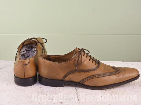 メンズ Bexley ビジネスシューズ ウイングチップ 茶 41 25.5cm A417