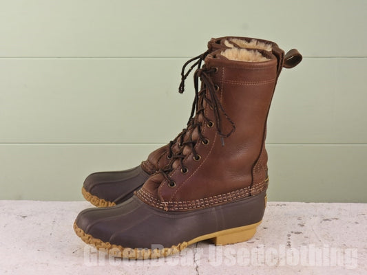 USA製 L.L.Bean ビーンブーツ インナーボア 茶 レディース 24cmくらい A427