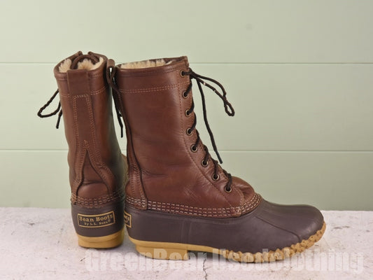 USA製 L.L.Bean ビーンブーツ インナーボア 茶 レディース 24cmくらい A427