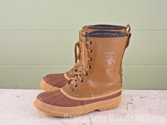 カナダ製 SOREL ビンテージ スノーブーツ 茶 レディース W7 24cm Z231