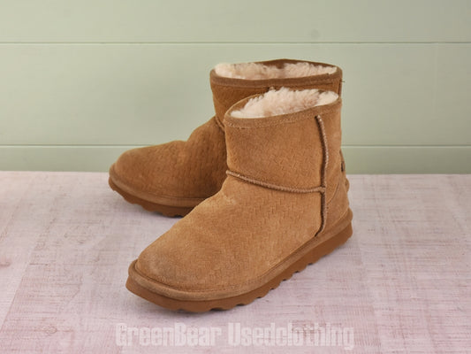 D249 メンズ BearPaw ムートンブーツ 茶 US11 EU42 JP28 26cm