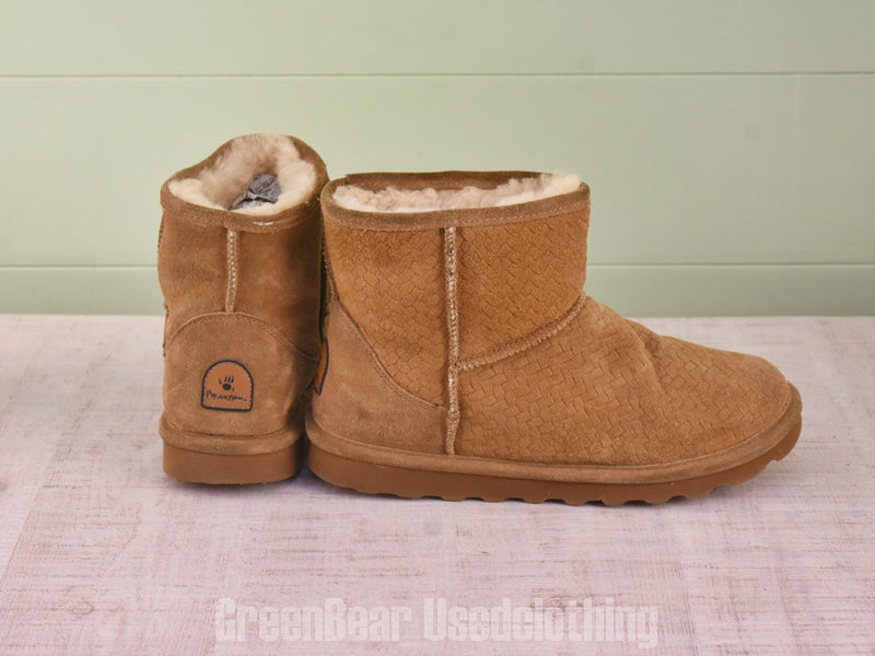 D249 メンズ BearPaw ムートンブーツ 茶 US11 EU42 JP28 26cm