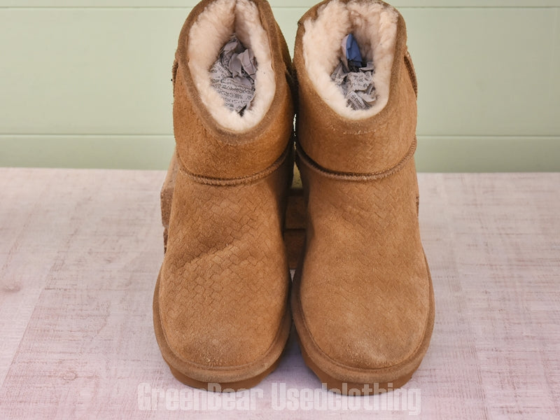 D249 メンズ BearPaw ムートンブーツ 茶 US11 EU42 JP28 26cm